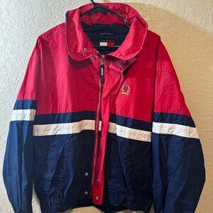 NWOT VINTAGE Tommy Hilfiger Men's Retro Zip Up Windbreaker Jacket